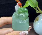 和田玉碧玉双色佛公（44.7g）