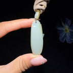 和田玉籽料平安无事牌（37.7g）