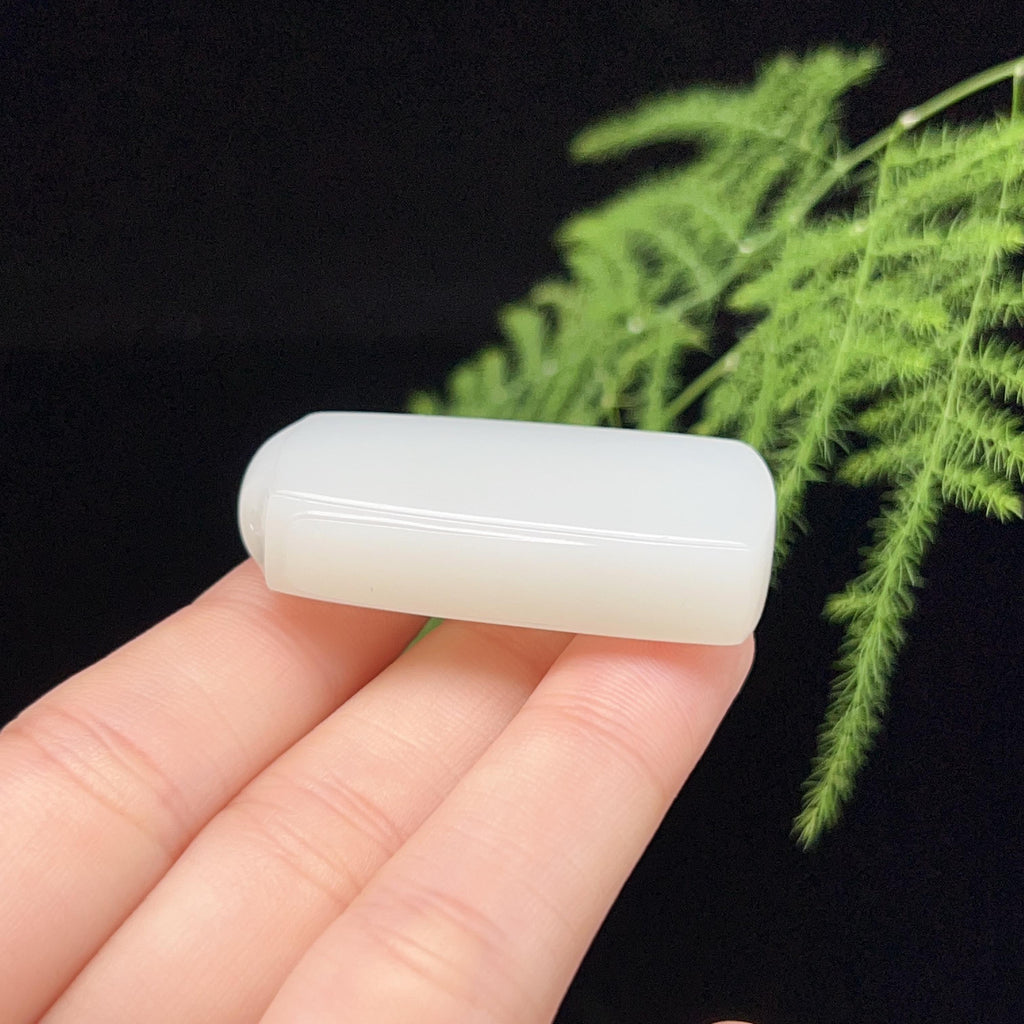 和田玉羊脂白玉平安无事牌（25.8g）