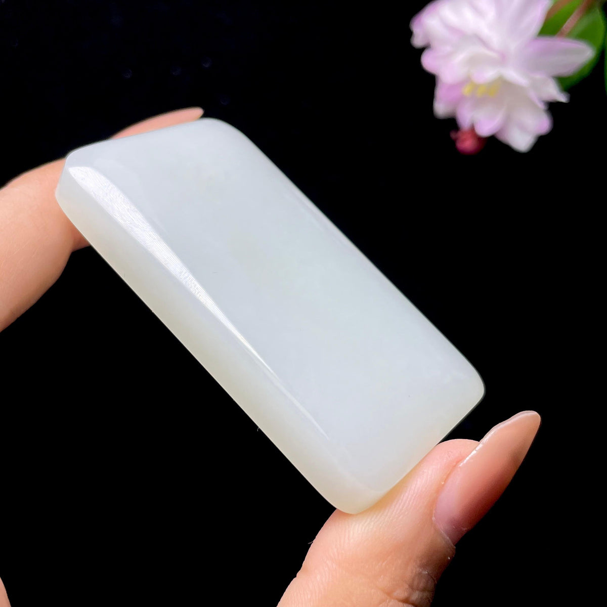 和田玉白玉无事牌（55.1g）