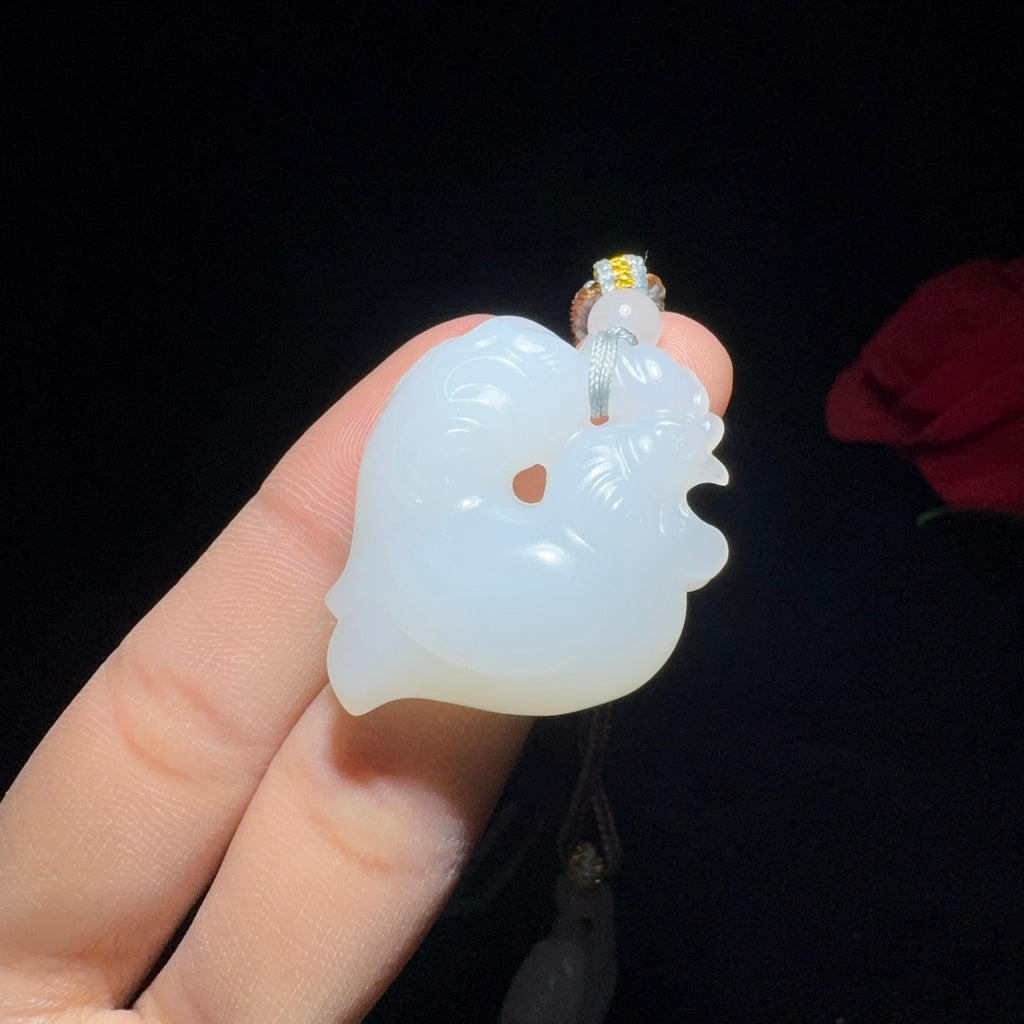 和田玉羊脂白玉雄鸡（15.1g）