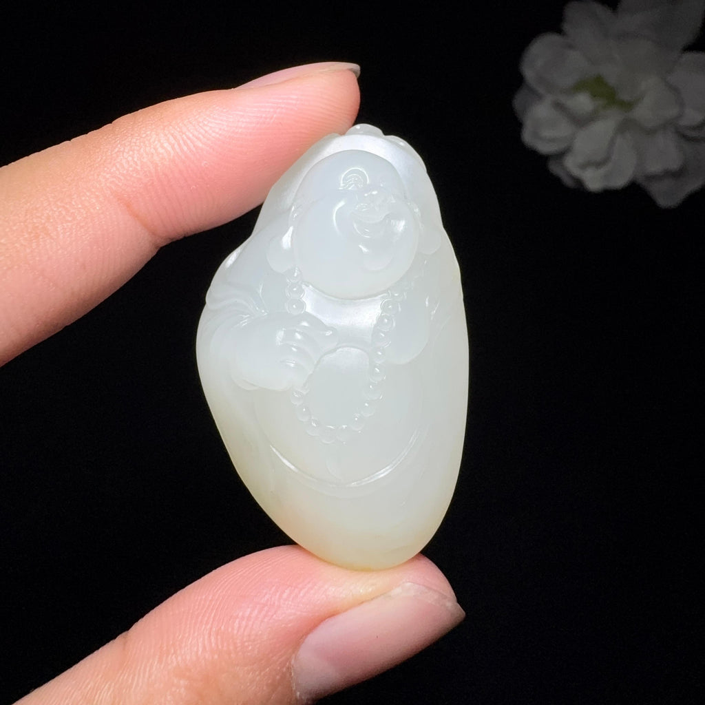 精品和田玉籽料佛公挂件（23.2g）