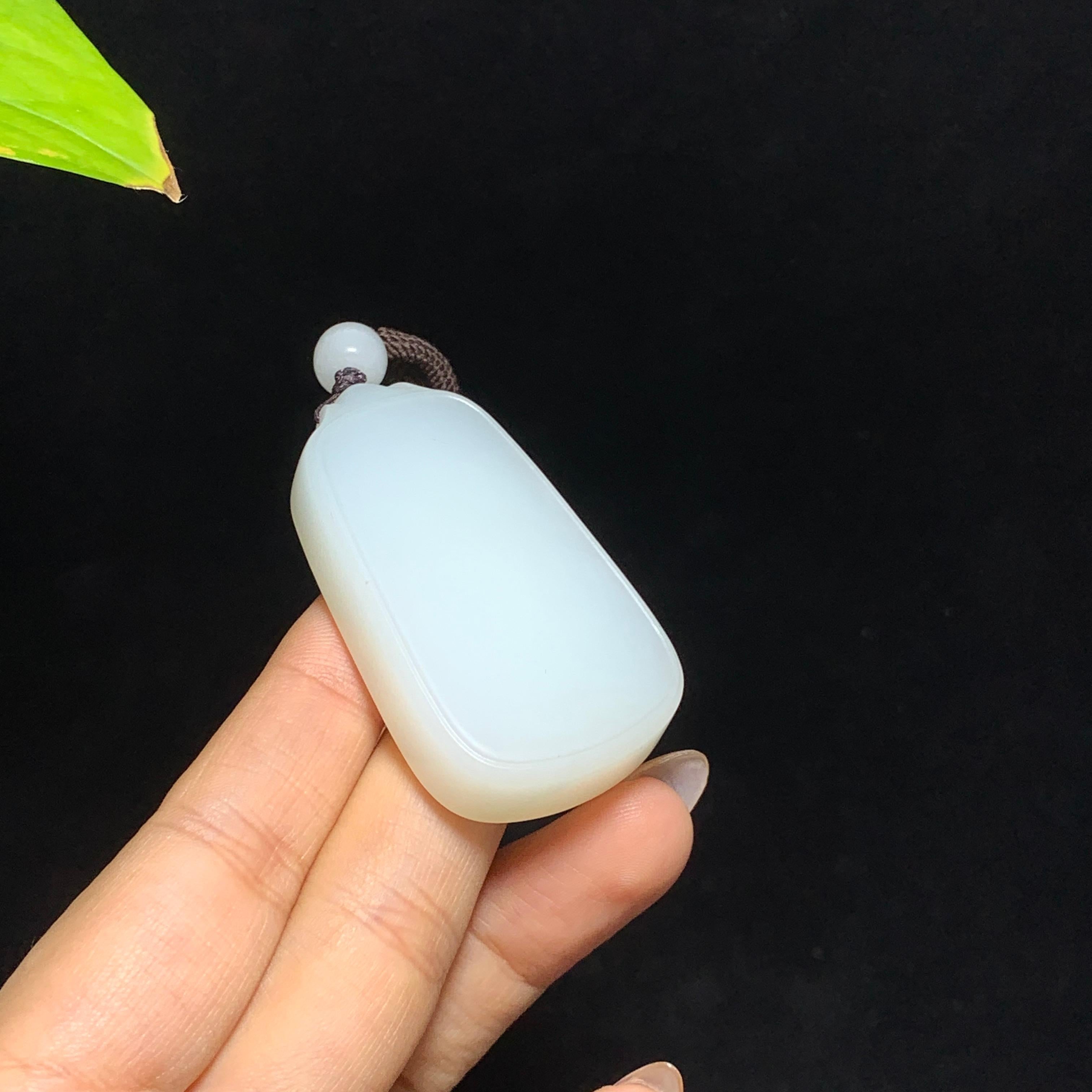 和田山料白玉无事牌挂件（41.7g）