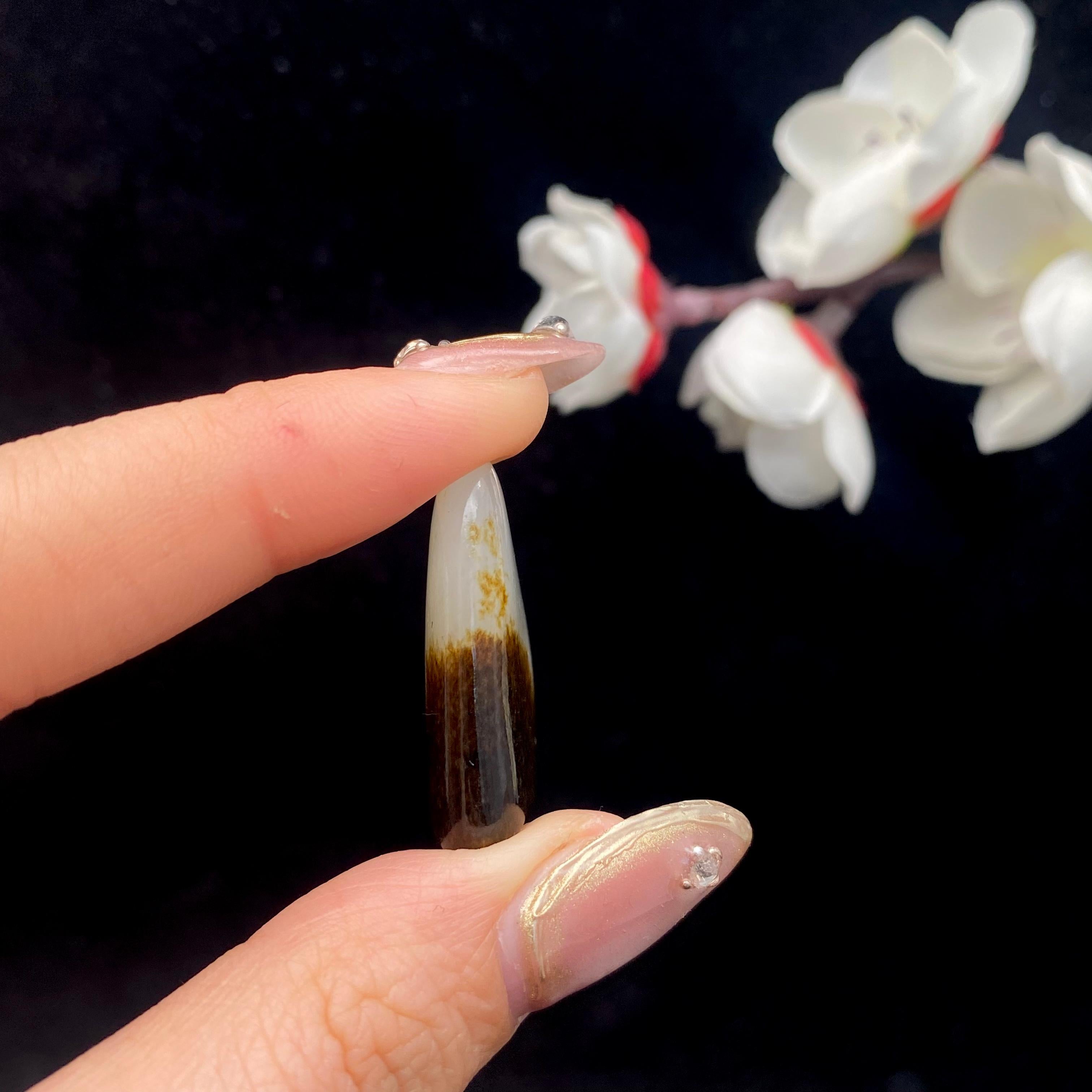 和田玉聚黑皮籽料吊坠籽（7.3g）