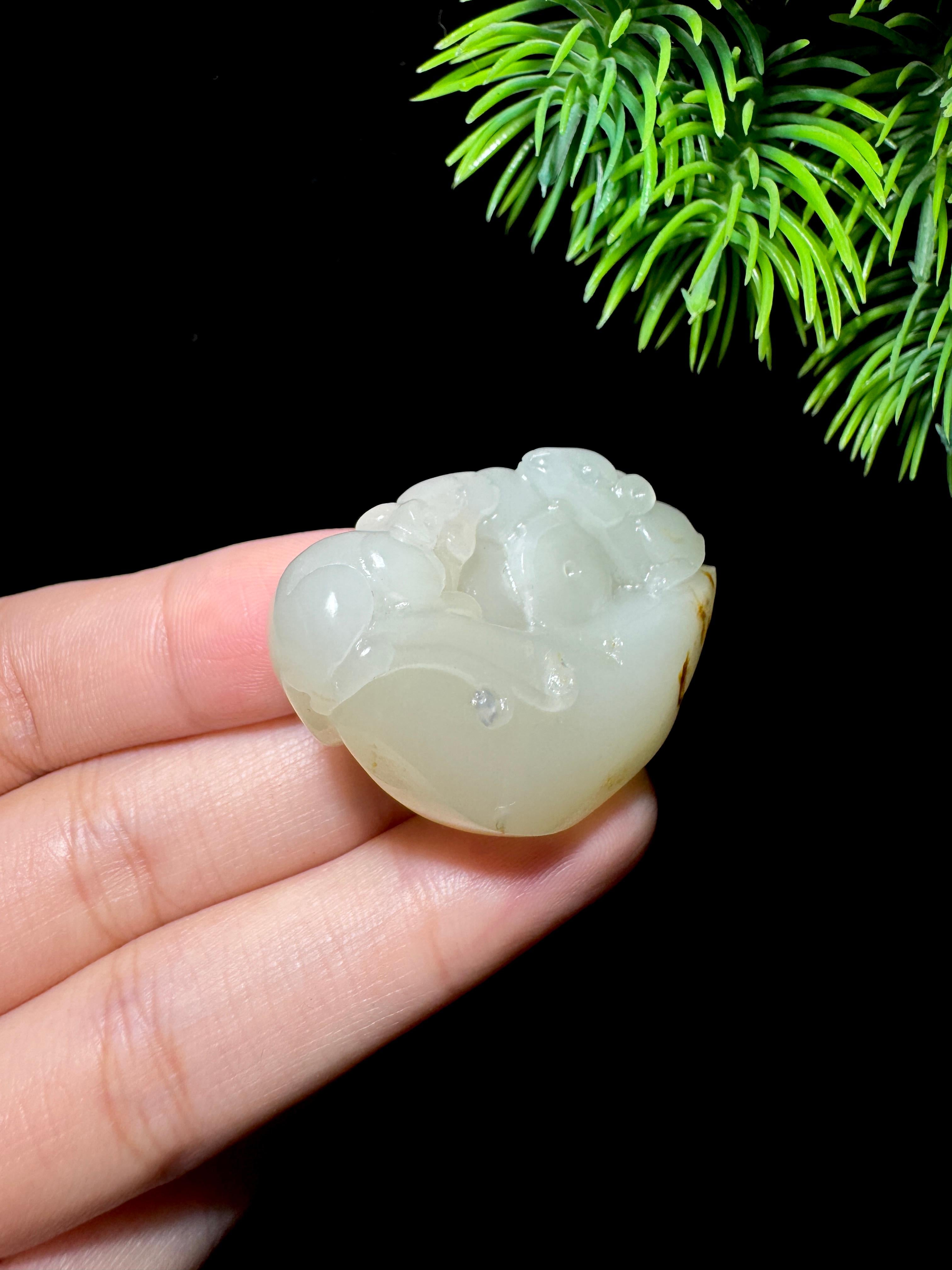 和田玉籽料代代数钱挂件（27.8g）