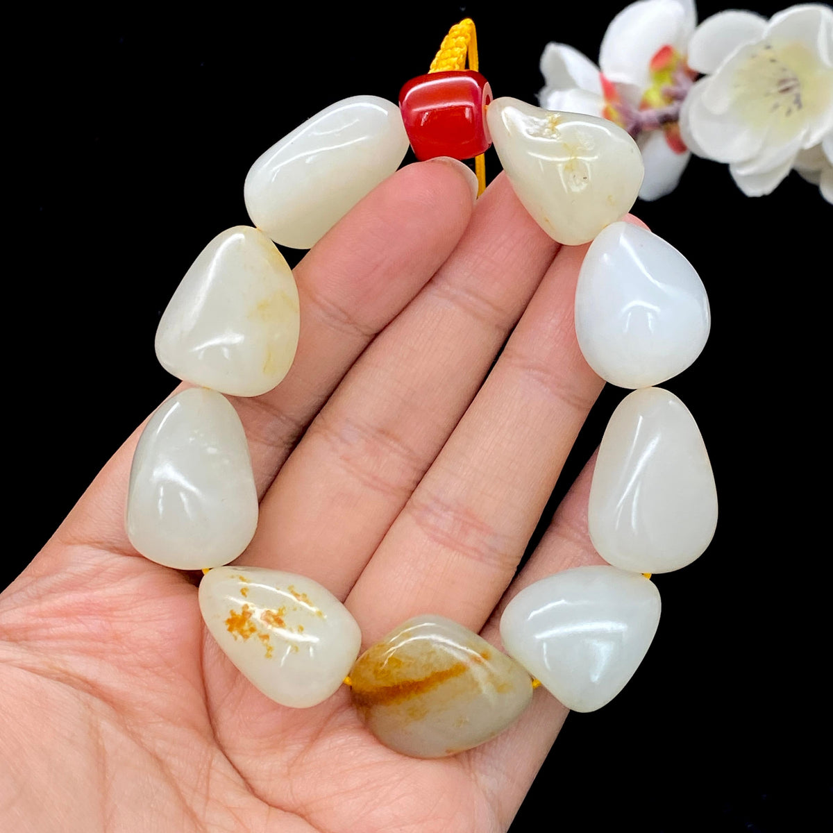 和田玉黄皮籽料【精品手串】（86.1g）