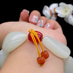 和田玉洒金皮【精品手串】（94.9g）