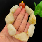 和田玉洒金皮籽料【精品手串】（118.4g）