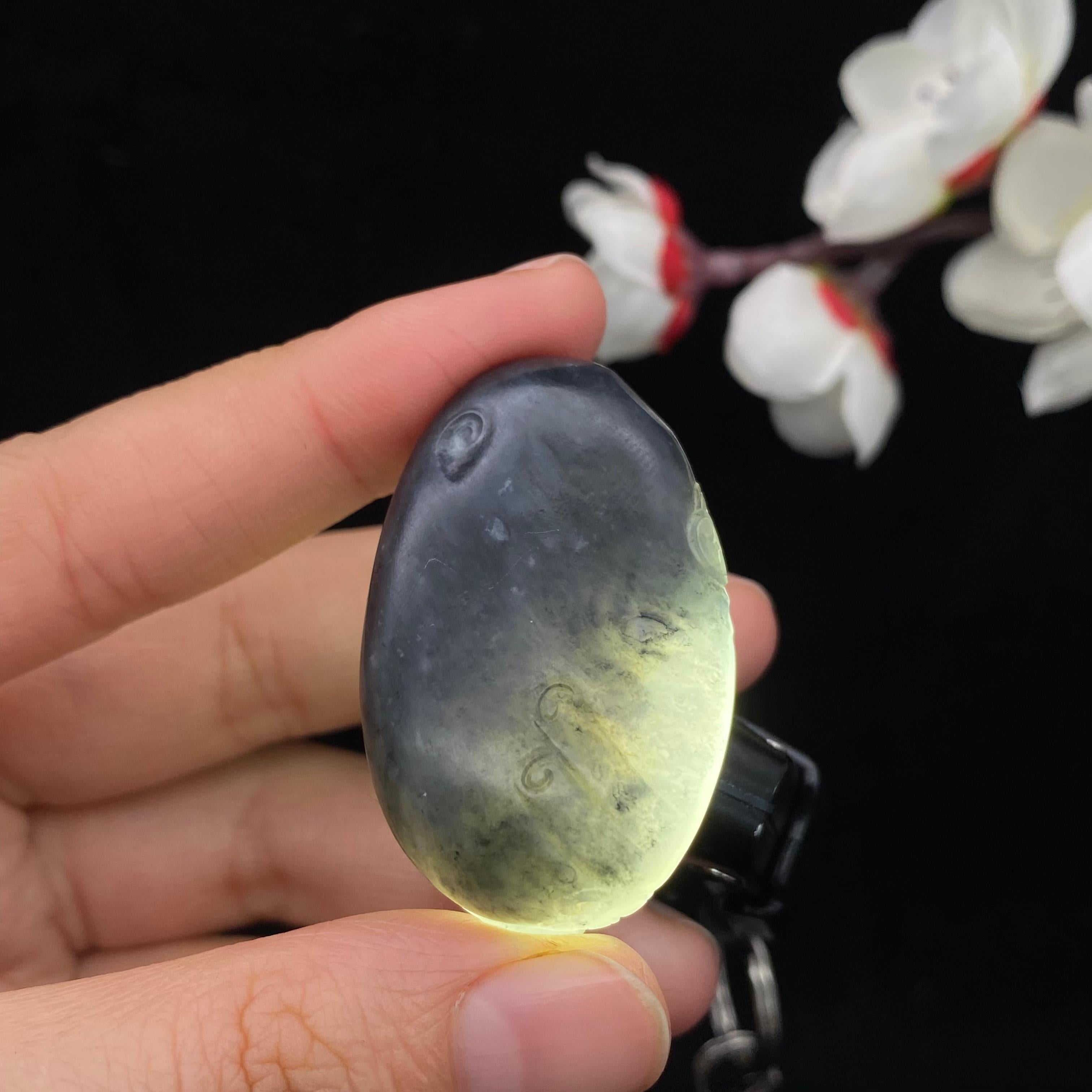 和田玉籽料青花【佛公】（26.2g）