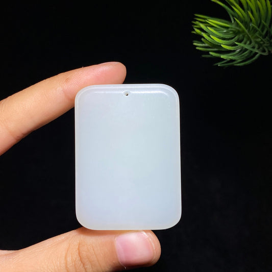 和田玉白玉无事牌（43.4g）