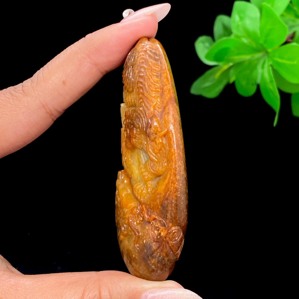 和田玉籽料【下山虎】挂件（93.4g）