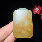 和田玉籽料平安无事牌（56.5g）