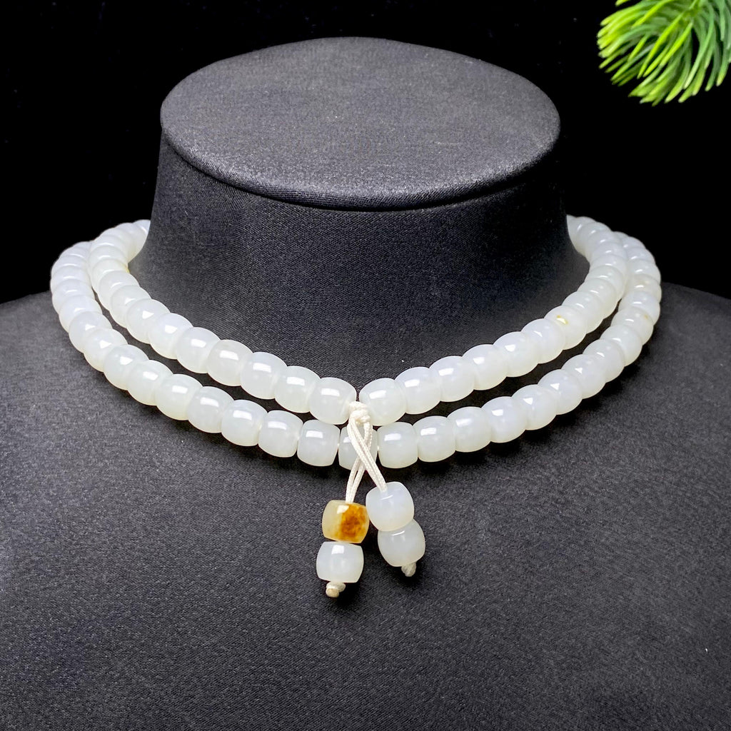 和田玉籽料直切项链（90.0g）