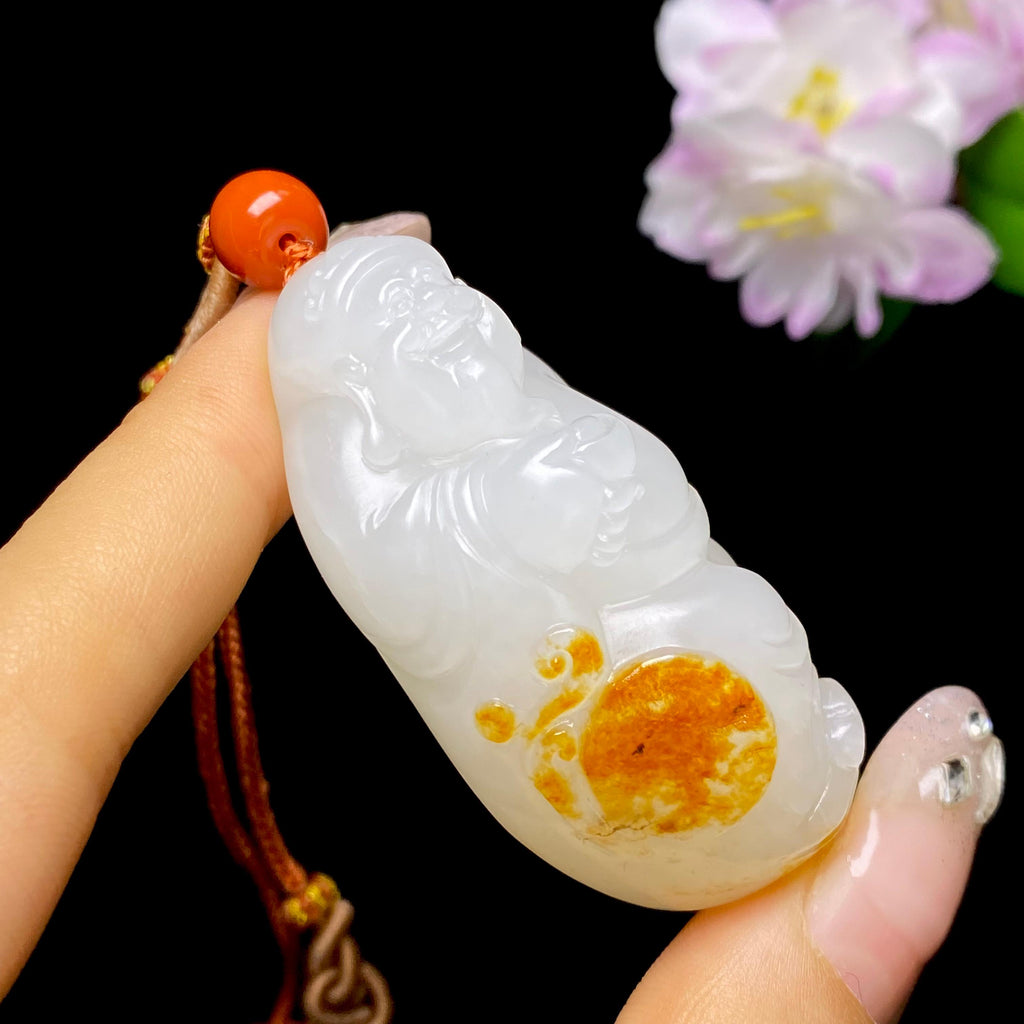 和田玉籽料财神（42.6g）