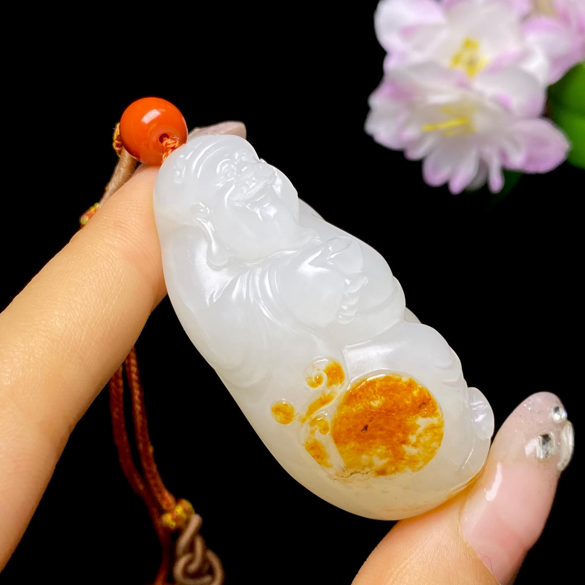 和田玉籽料财神（42.6g）