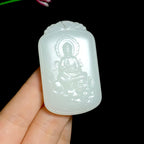 和田白玉玉龙观音挂件（36.2g）