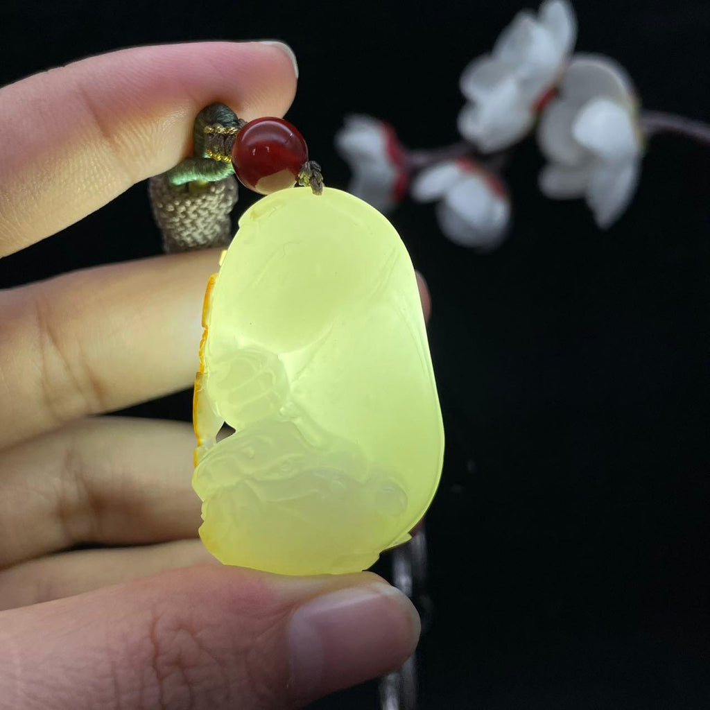 和田玉白玉籽料【回头貔貅】挂件（36.5g）