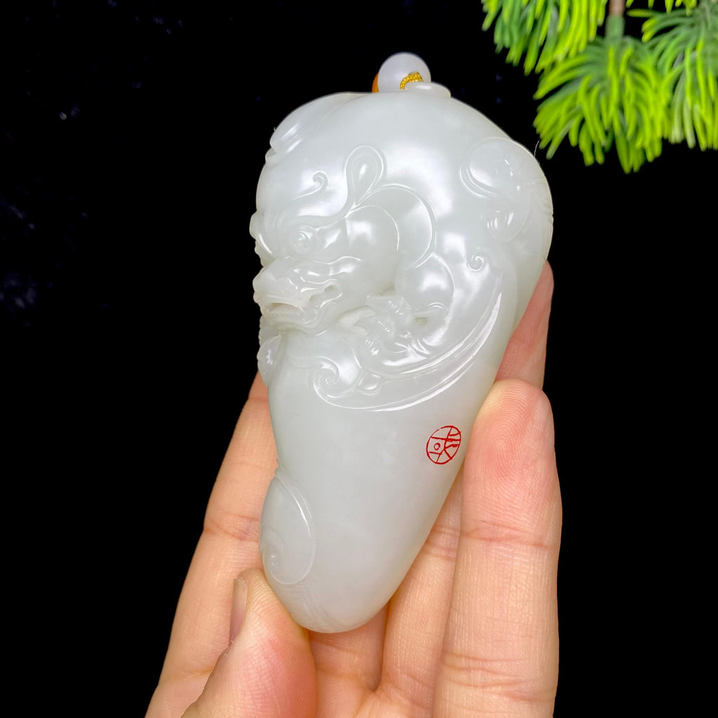 和田玉籽料貔貅把件（118.6g）