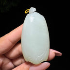和田玉籽料撒金皮无事牌（59.0g）