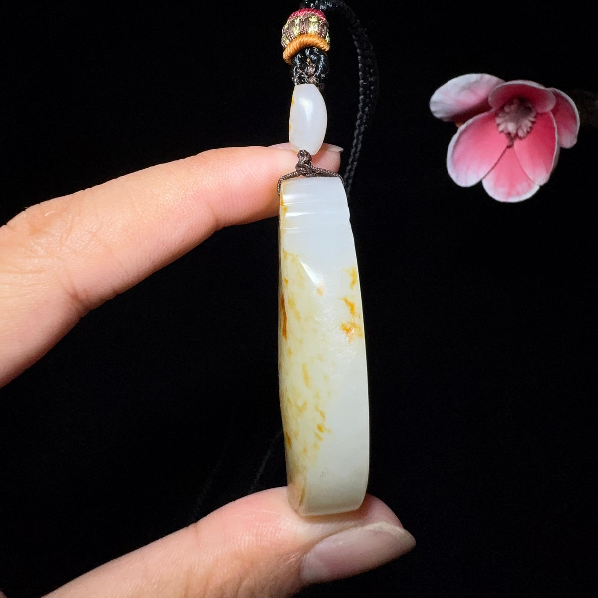 和田玉籽料平安无事牌（37.4g）