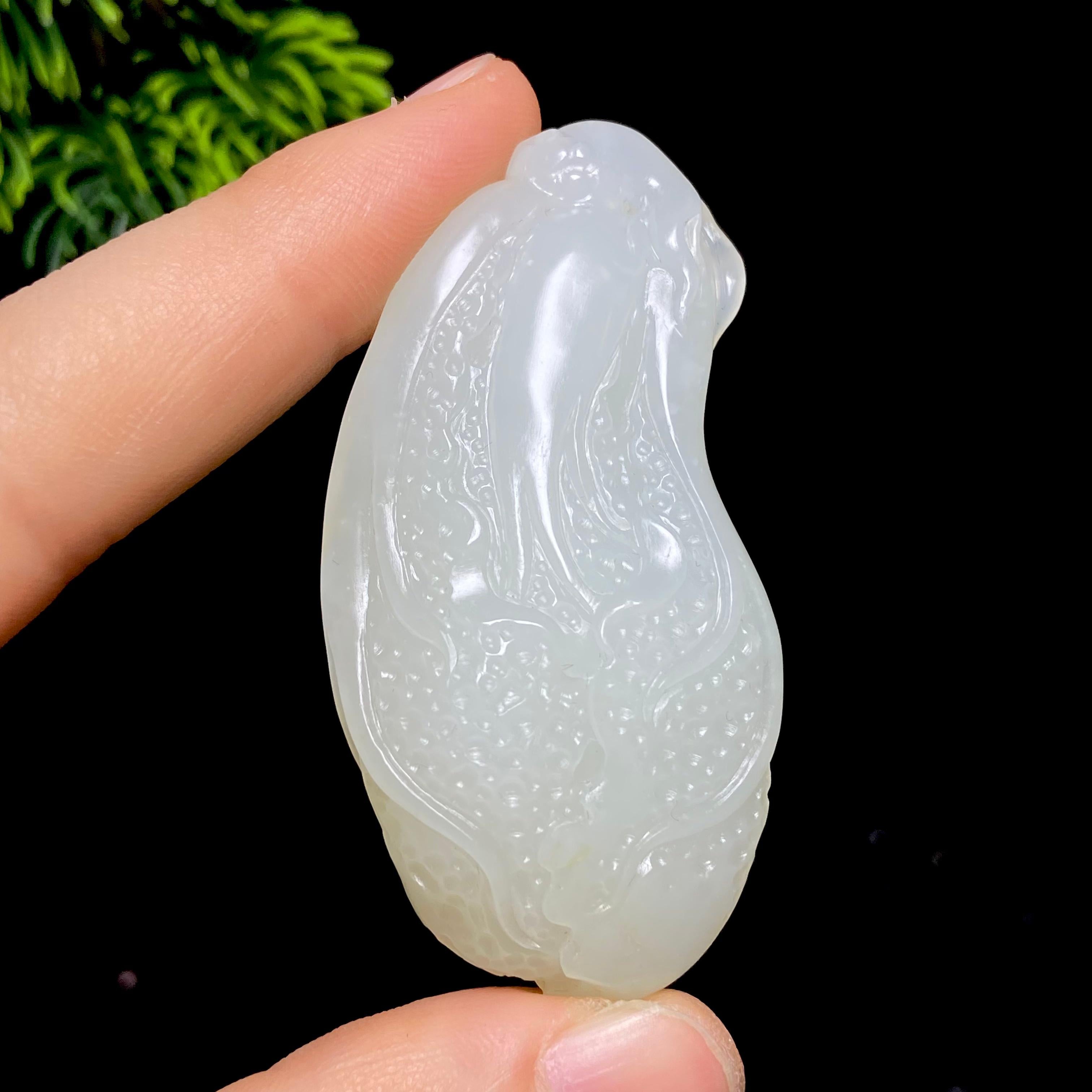 和田玉籽料白菜挂件（38.8g）