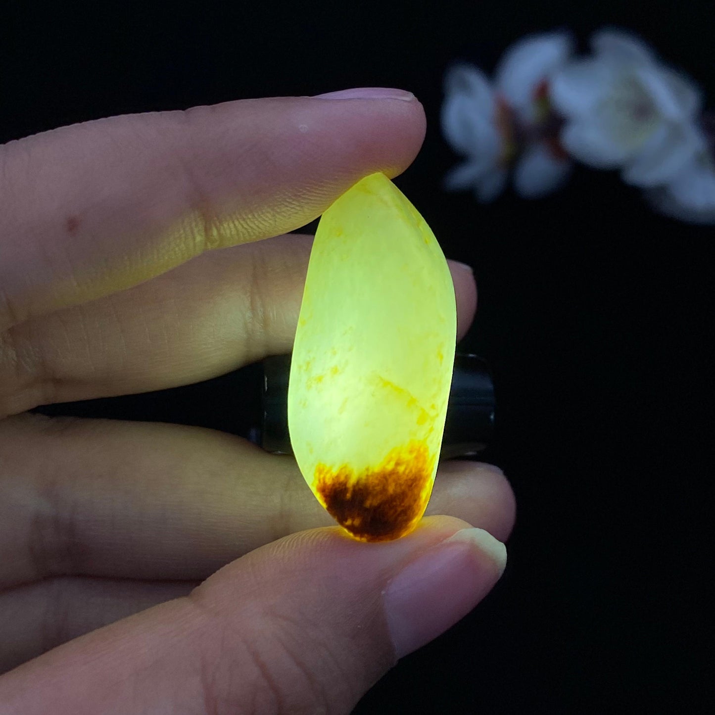 和田玉聚黄皮籽料吊坠籽（12.4g）