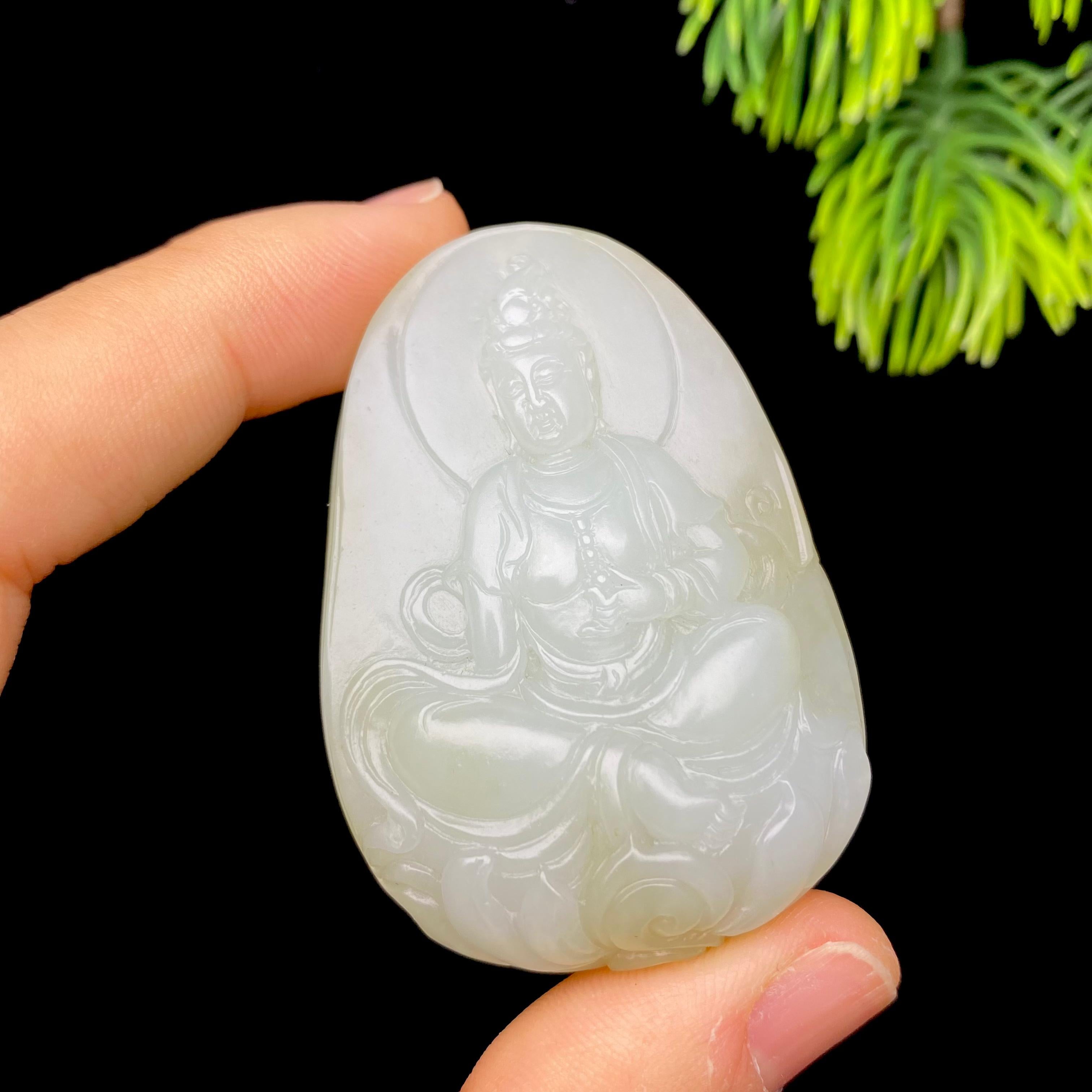 和田玉籽料观音（49.7g）