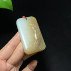 收藏级新疆且末糖白玉关公挂件（72.5g）