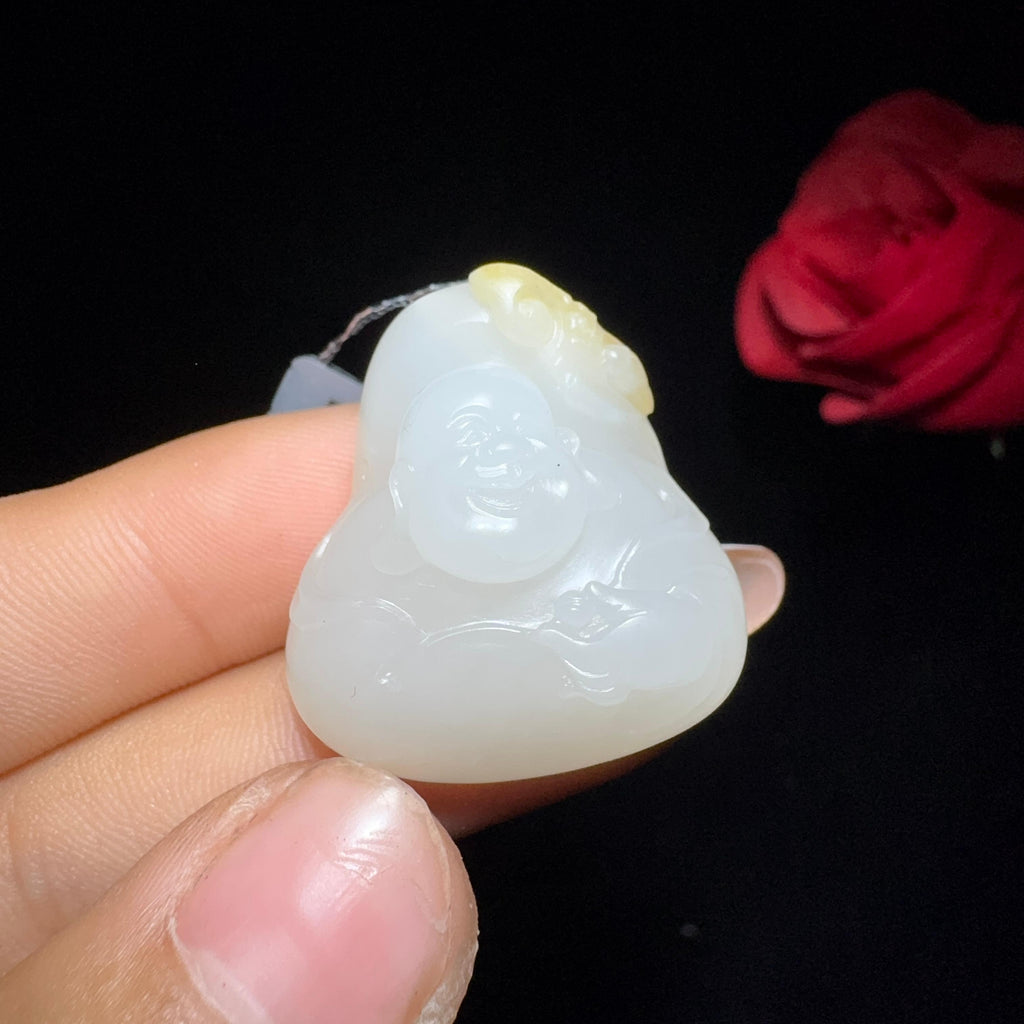 和田玉籽料佛公挂件（13.5g）