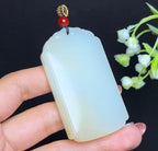 和田玉糖白玉平安无事牌（68.4g）