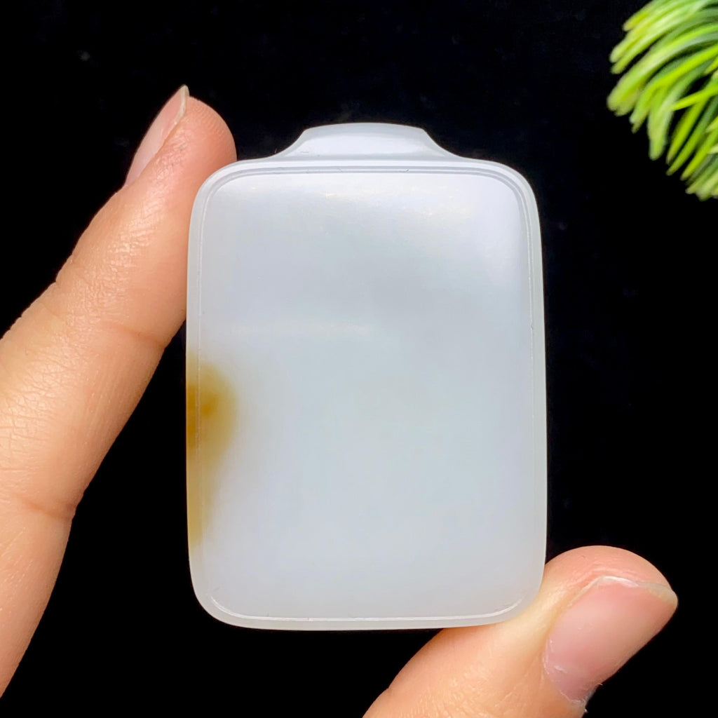 和田玉糖白财神（36.9g）