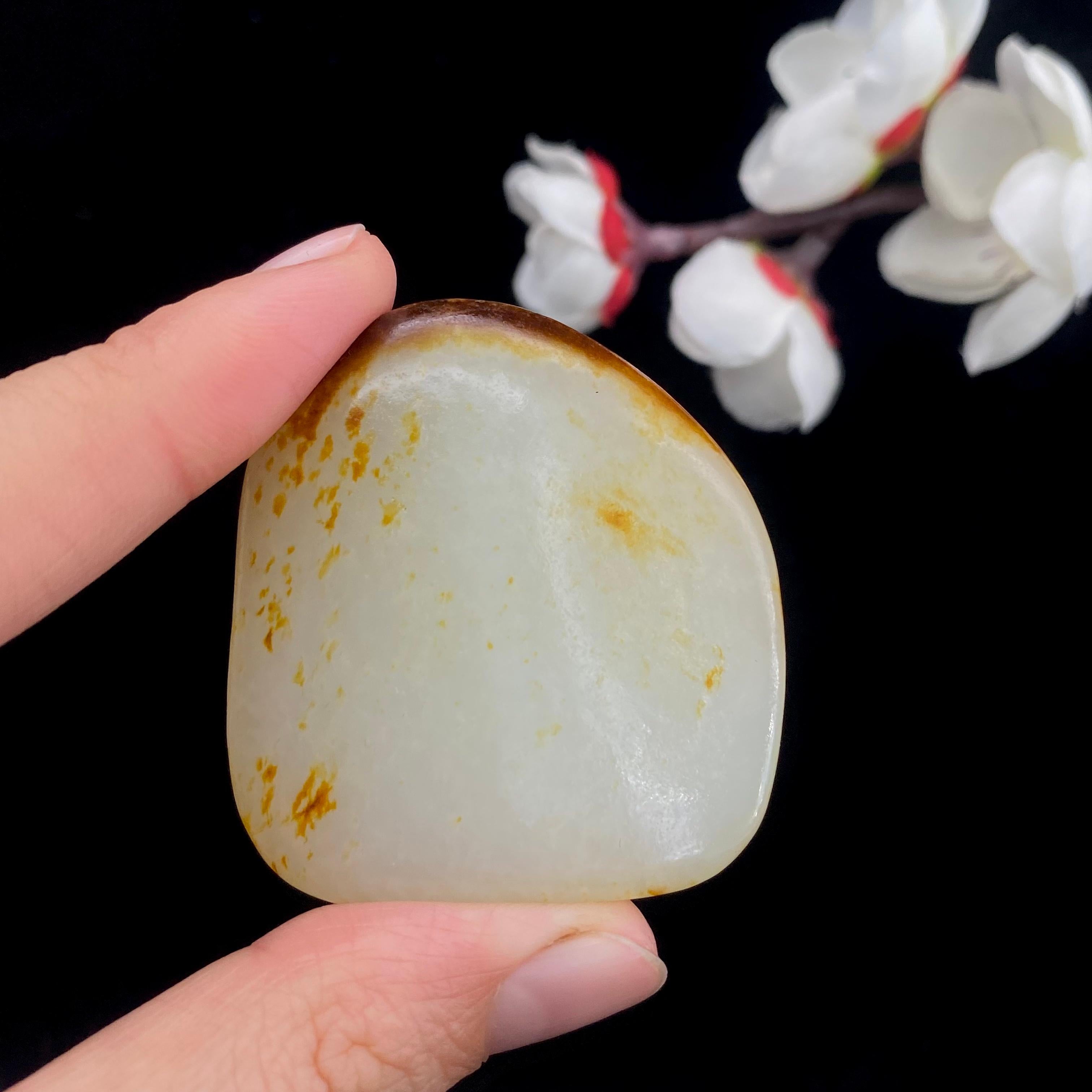 和田玉聚红皮籽料原石（43.3g）