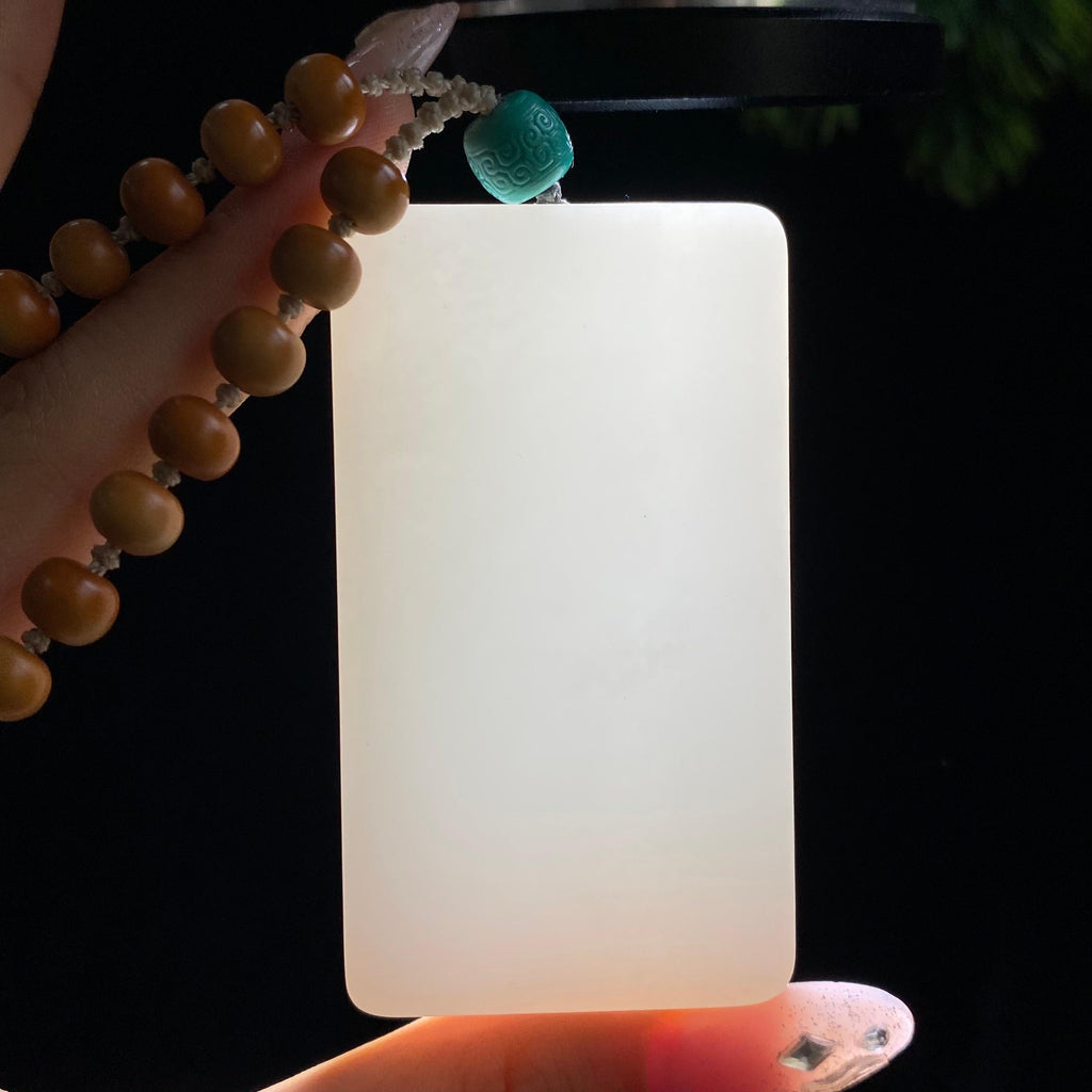 和田玉白玉无事牌（77.2g）