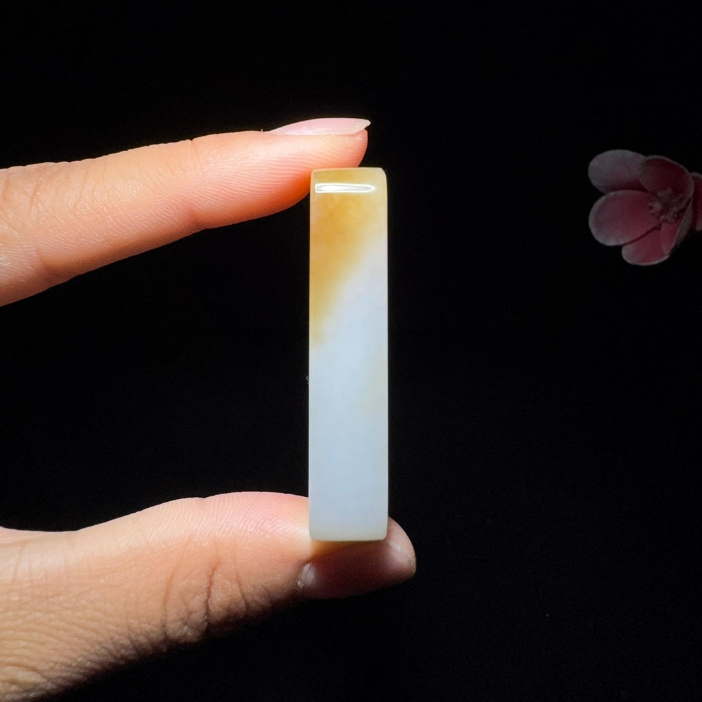 和田玉糖白平安无事牌（37.2g）