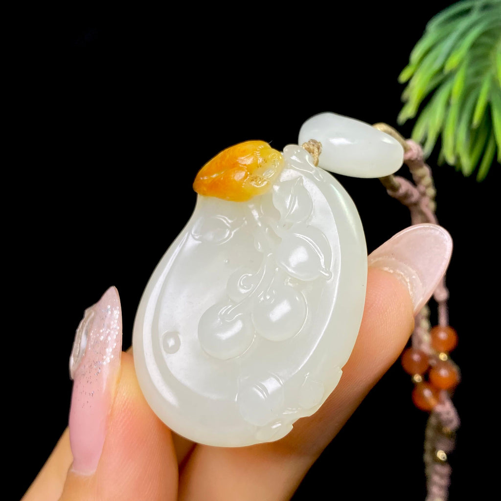 和田玉籽料喜报三元（17.1g）