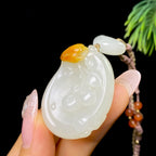 和田玉籽料喜报三元（17.1g）