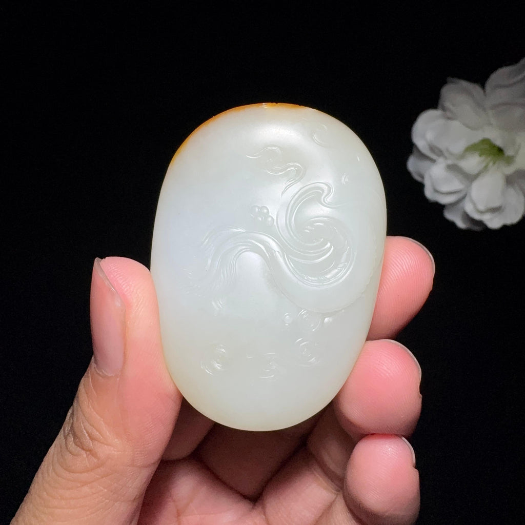 和田玉籽料挂件龙行天下（49.0g）