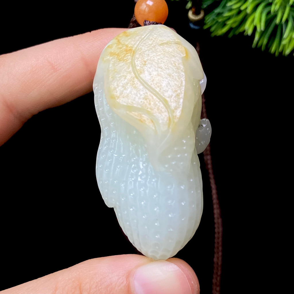 和田玉籽料花生挂件（52.7g）