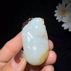 和田玉籽料收藏级挂件佛公（51.5g）
