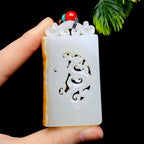 和田玉籽料龙凤呈祥（61.0g）