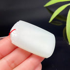 和田玉羊脂白玉平安无事牌玉牌（28.54g）