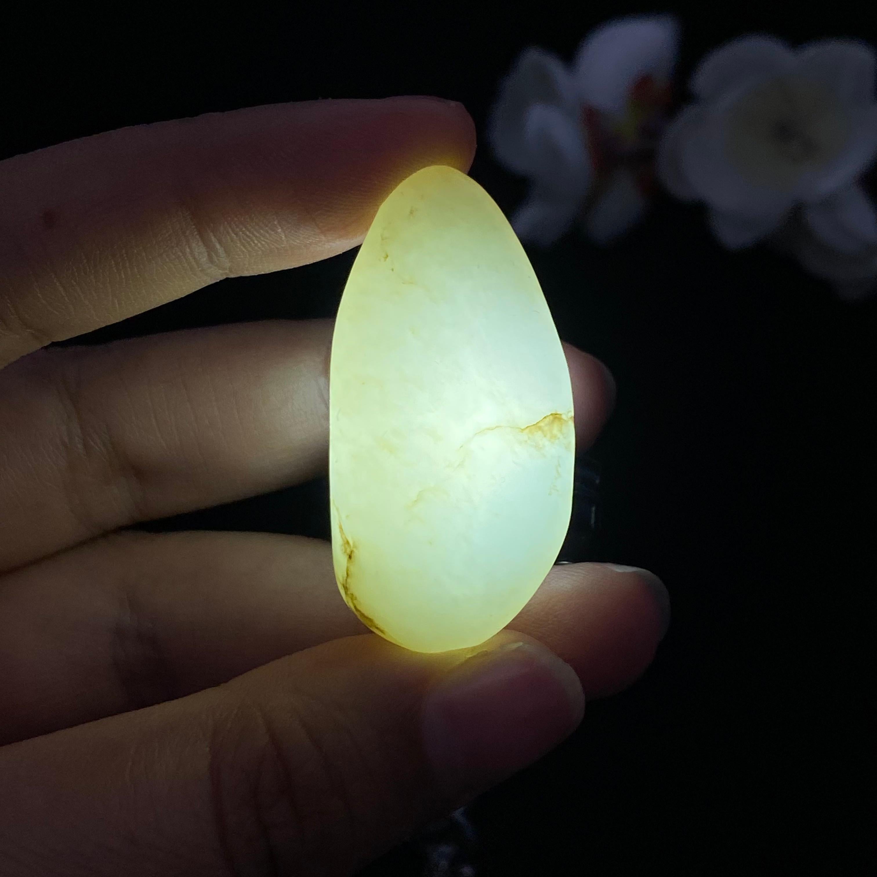 和田玉白玉籽料吊坠籽（14.9g）