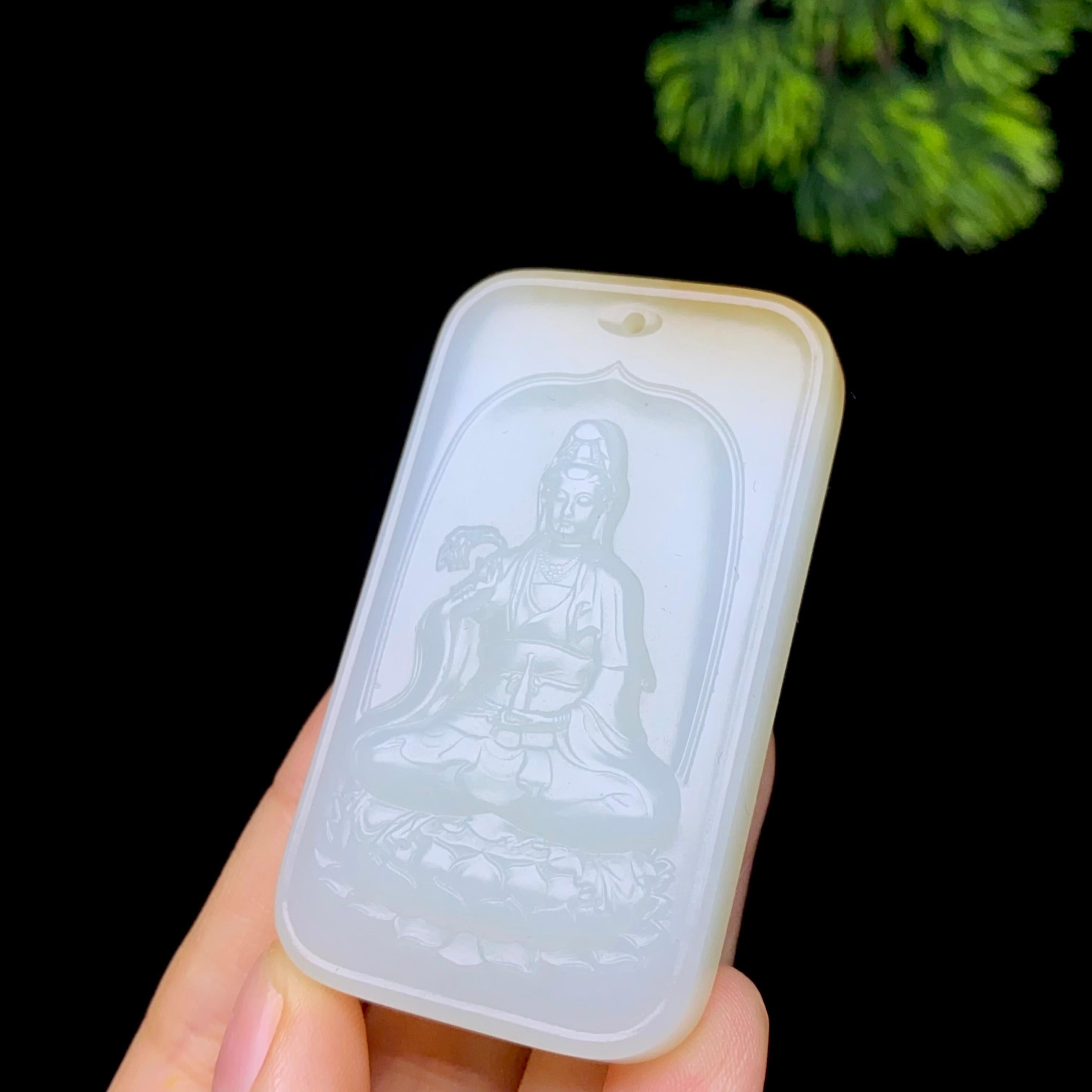 和田玉糖白观音（45.1g）
