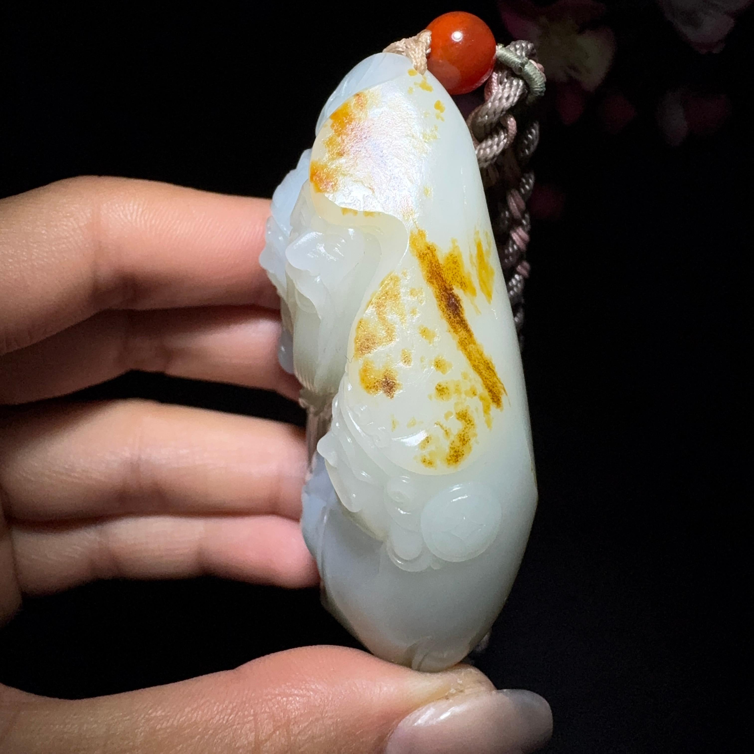 和田玉籽料福禄寿三星手把件（135.7g）