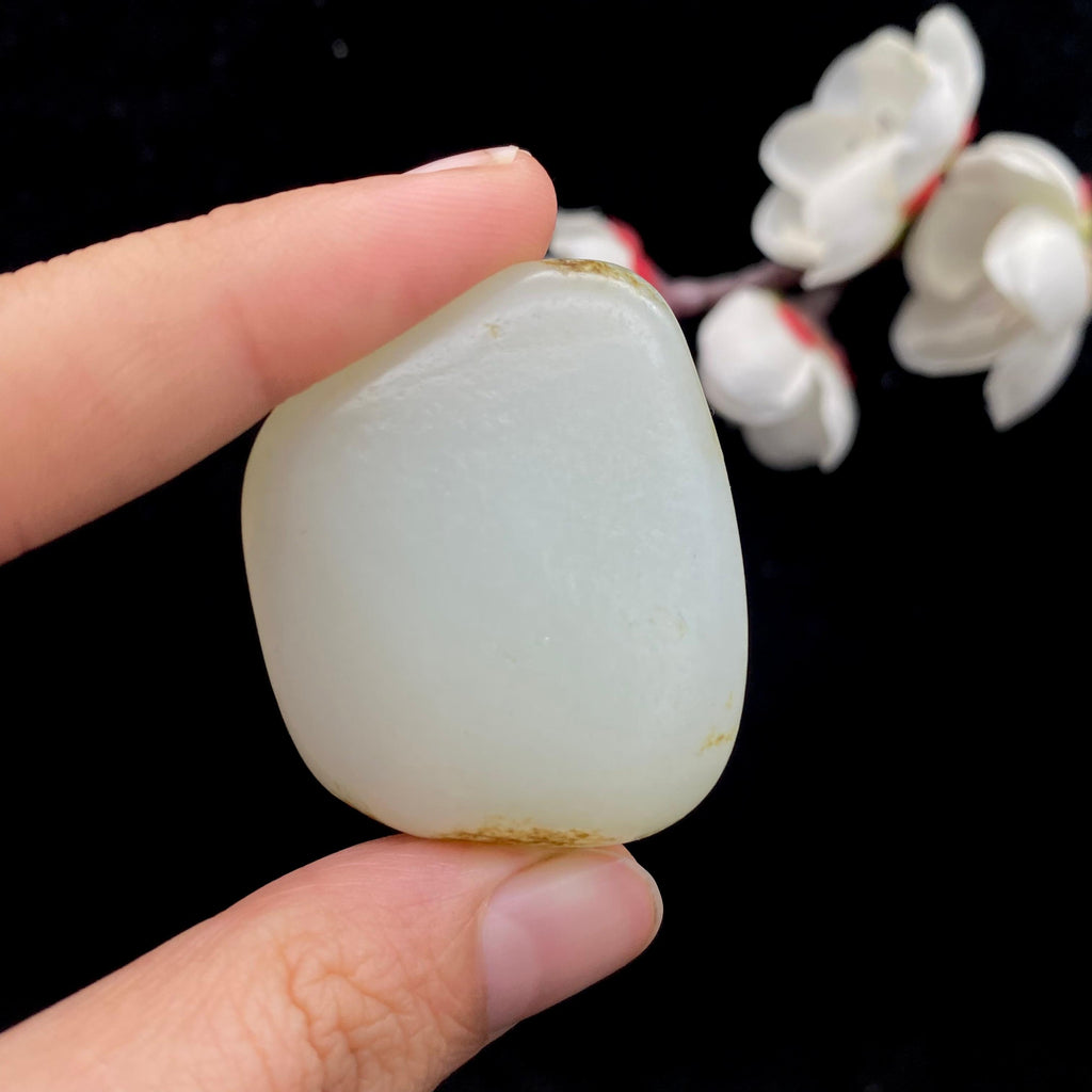 和田玉白玉带黄皮籽料（29.2g）