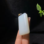 精品和田山料羊脂白玉无事牌（47.3g）
