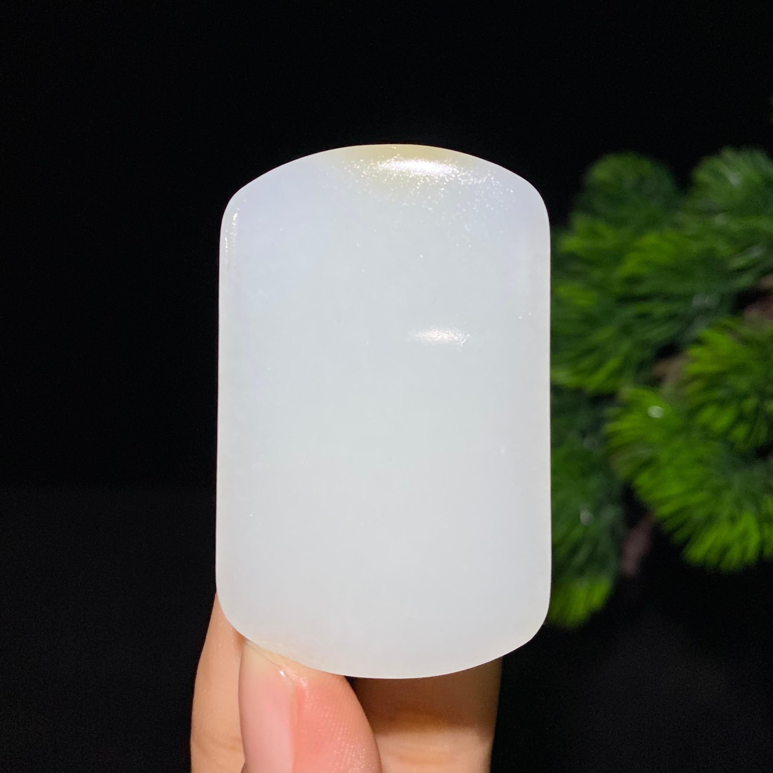 和田糖白玉无事牌挂件（40.6g）