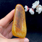 和田玉洒红皮籽料手把件（265.1g）