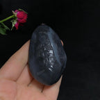 精品和田籽料青花山水手把件（113.4g）