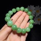 和田玉碧玉圆珠手串（53.2g）